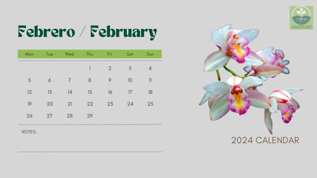 Calendario Gadesplant - www.gadesplant.com - Orquídeas y Terrarios Plantados
